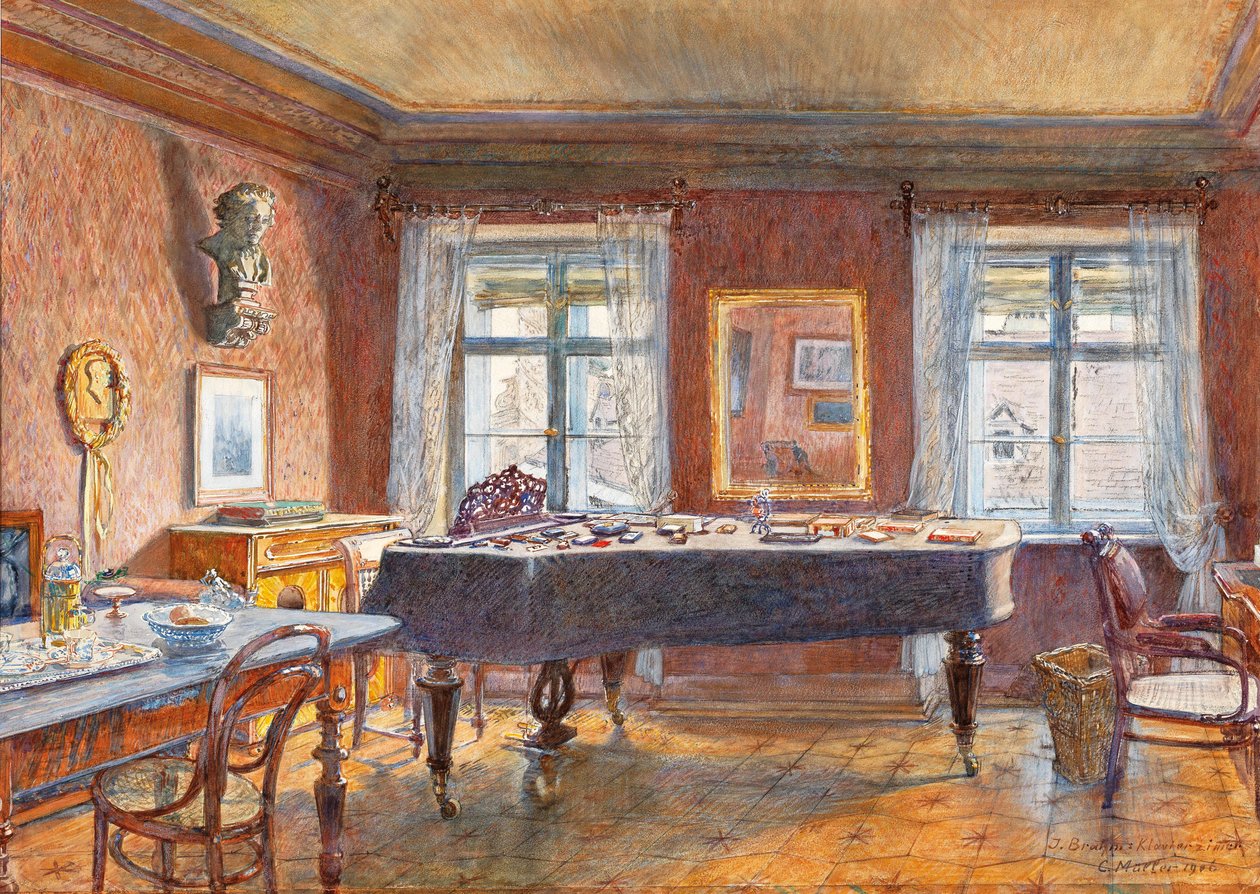 J. Brahms, Klavierzimmern Englanti: J. Brahms, Piano room tekijältä Carl Muller