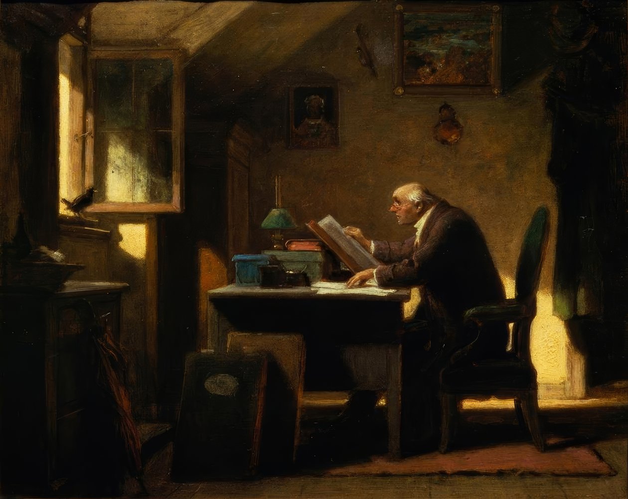 Ein Besuch tekijältä Carl Spitzweg