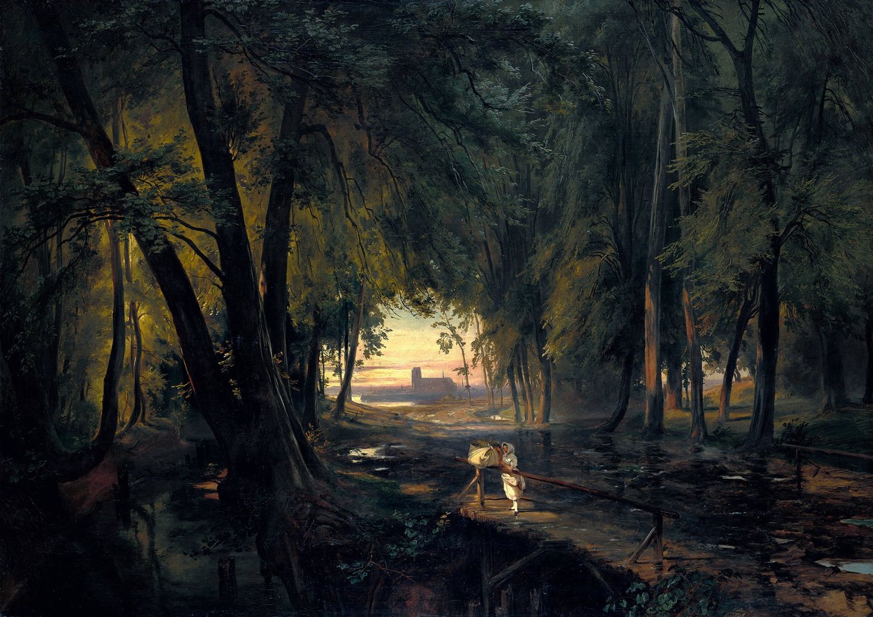Metsäpolku lähellä Spandaua, 1835 tekijältä Carl Blechen