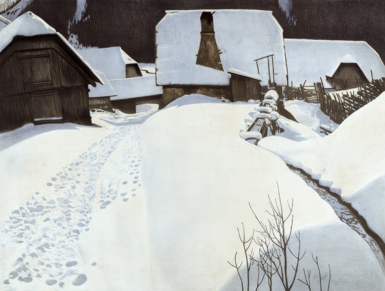 Talvella maalaistalo tekijältä Carl Ederer