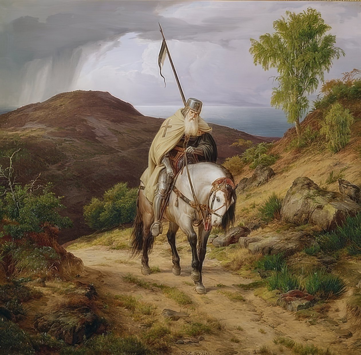 Palaava ristiretkelä. 1835 tekijältä Carl Friedrich Lessing