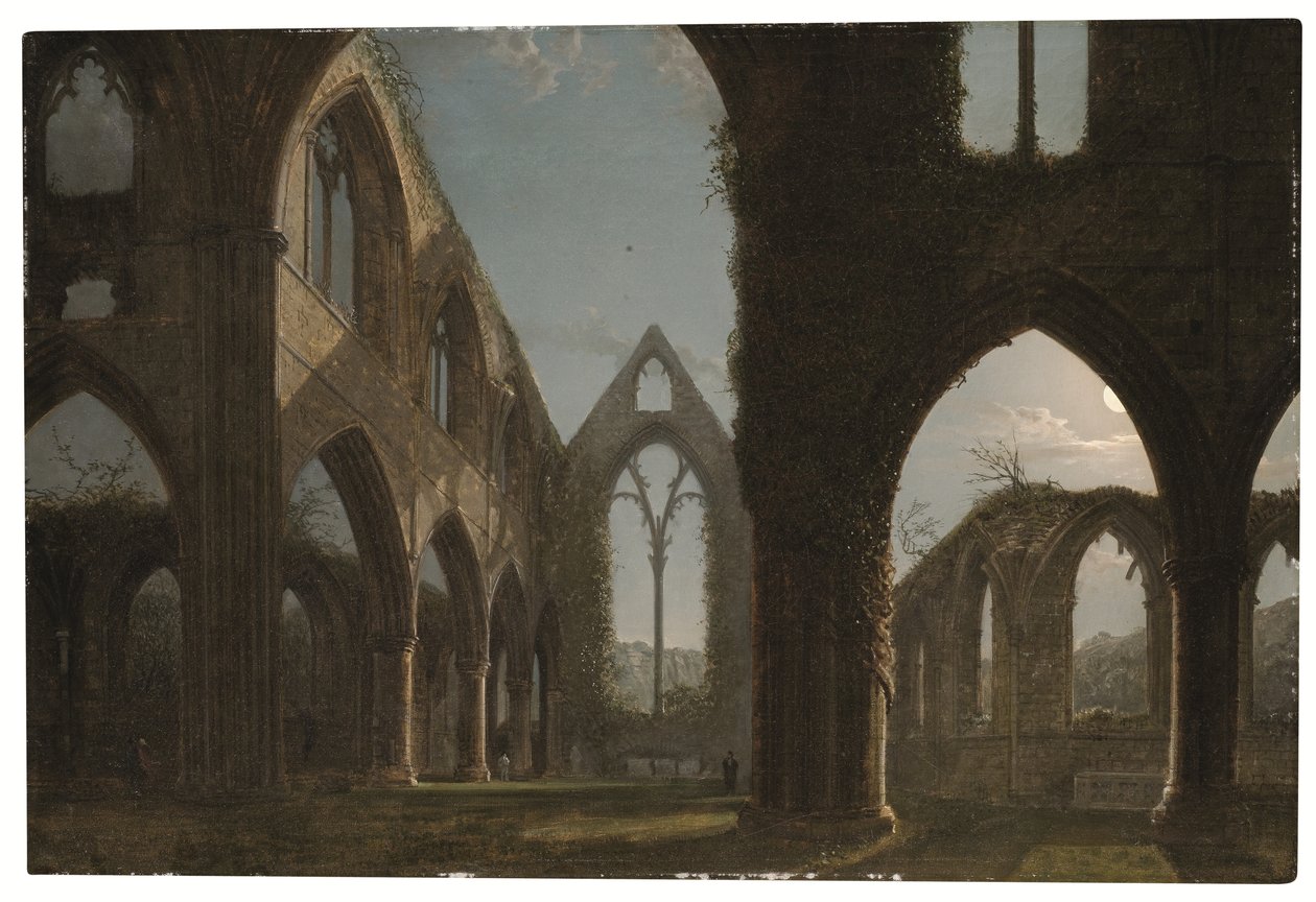 Tintern Abbey (öljy kankaalle) tekijältä Carl Gustav Carus