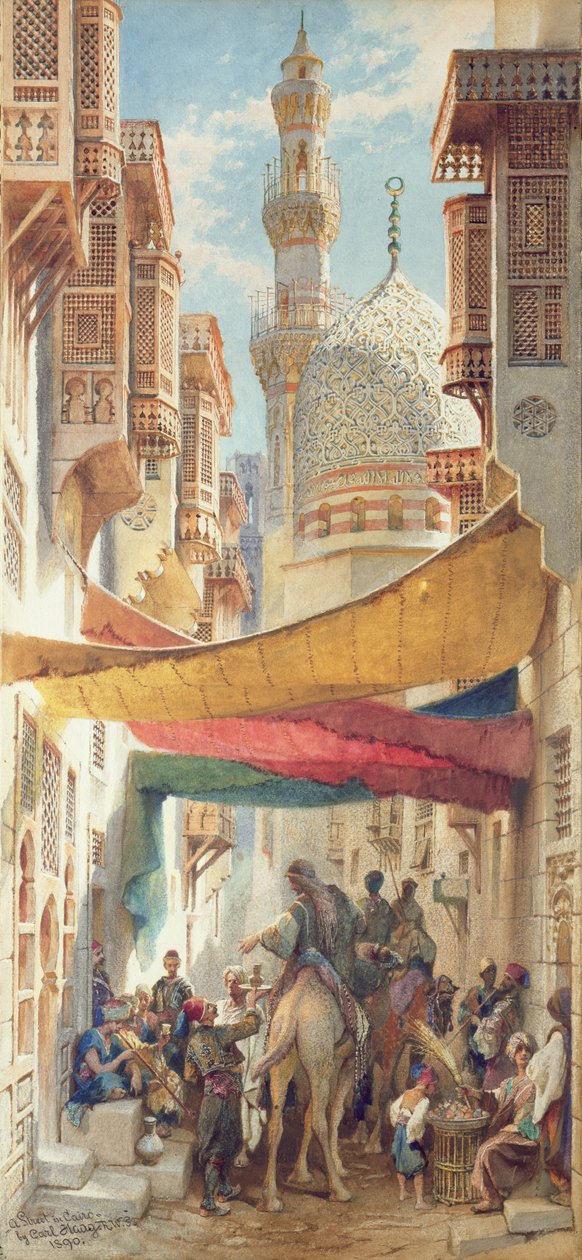 Katu Kairossa, 1890 tekijältä Carl Haag
