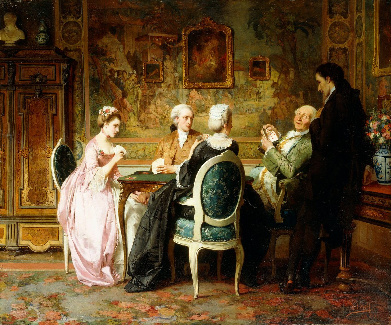 Korttipeli, tekijältä Carl Heinrich Hoff