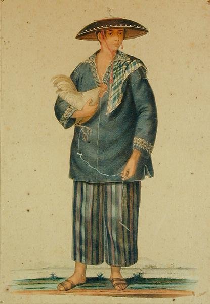Un Indio de Manila (käsinvärinen lito) tekijältä Carl Johann Karuth