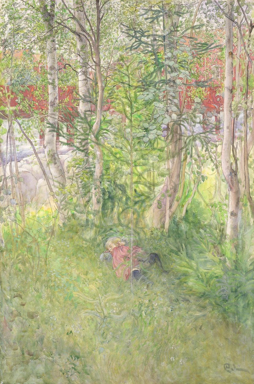 Päiväunet ulkona tekijältä Carl Larsson
