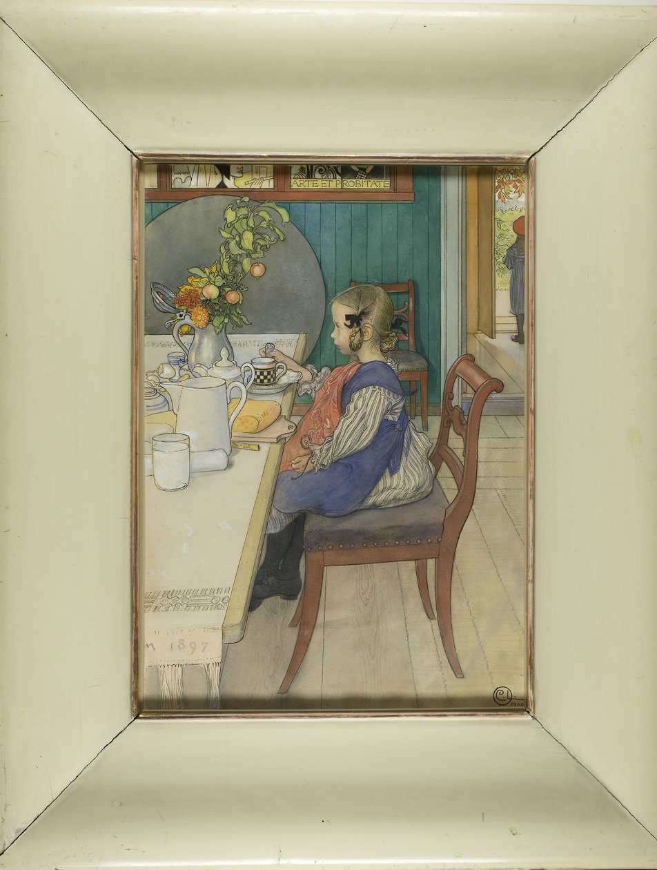 Little Lie-A-Bedin surullinen aamiainen tekijältä Carl Larsson