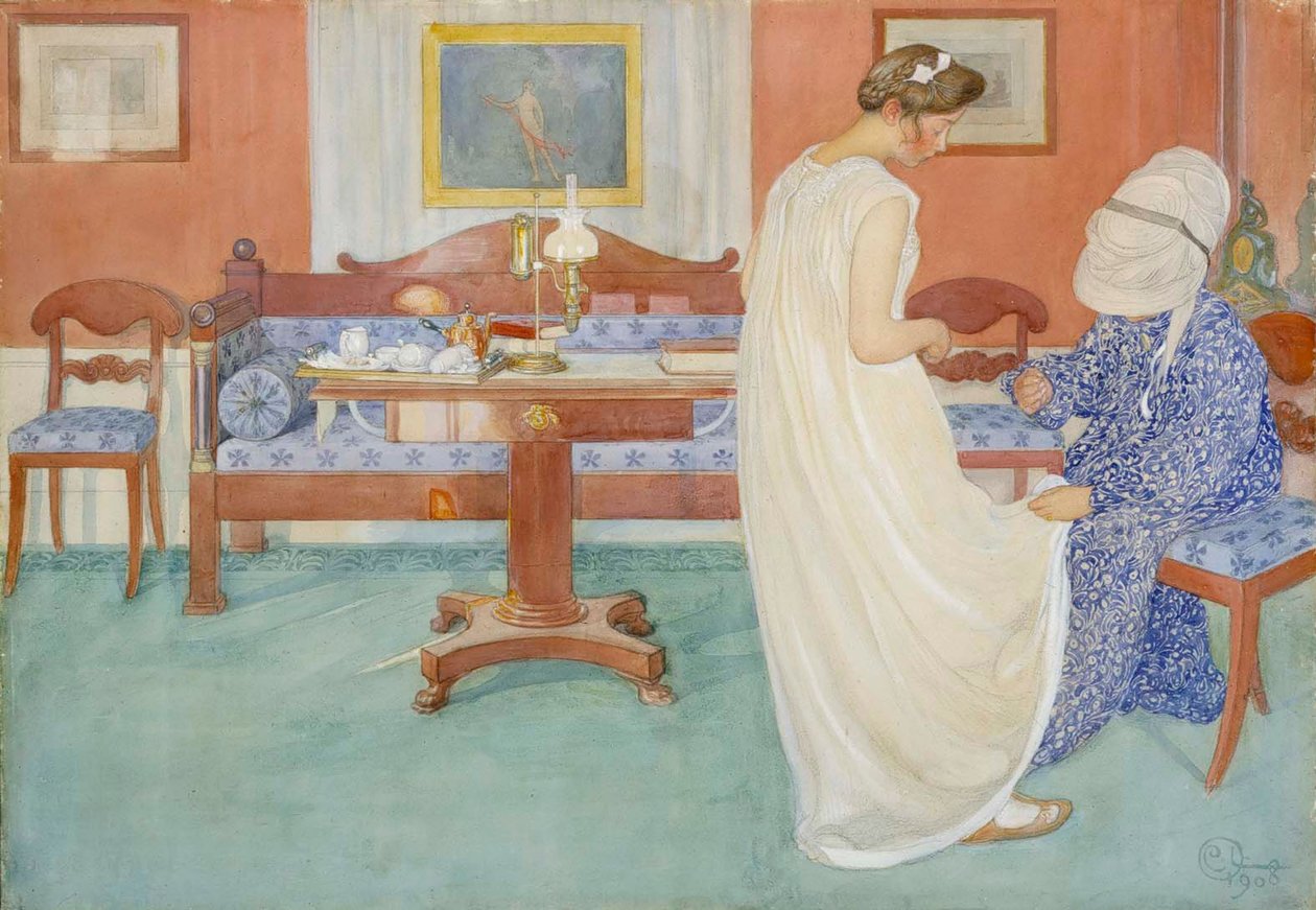 Morsiusneito, 1908. tekijältä Carl Larsson