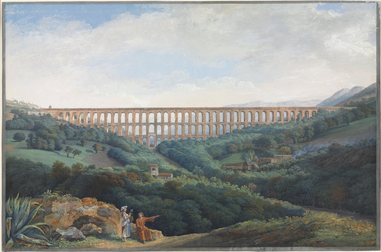 Casertan akveduktit, 1789. tekijältä Carl Ludwig Hackert
