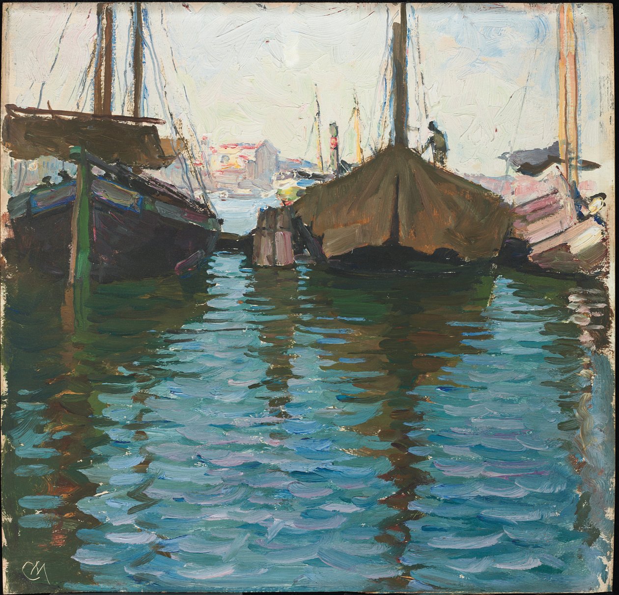 Venedig (öljy paneelissa) tekijältä Carl Moll