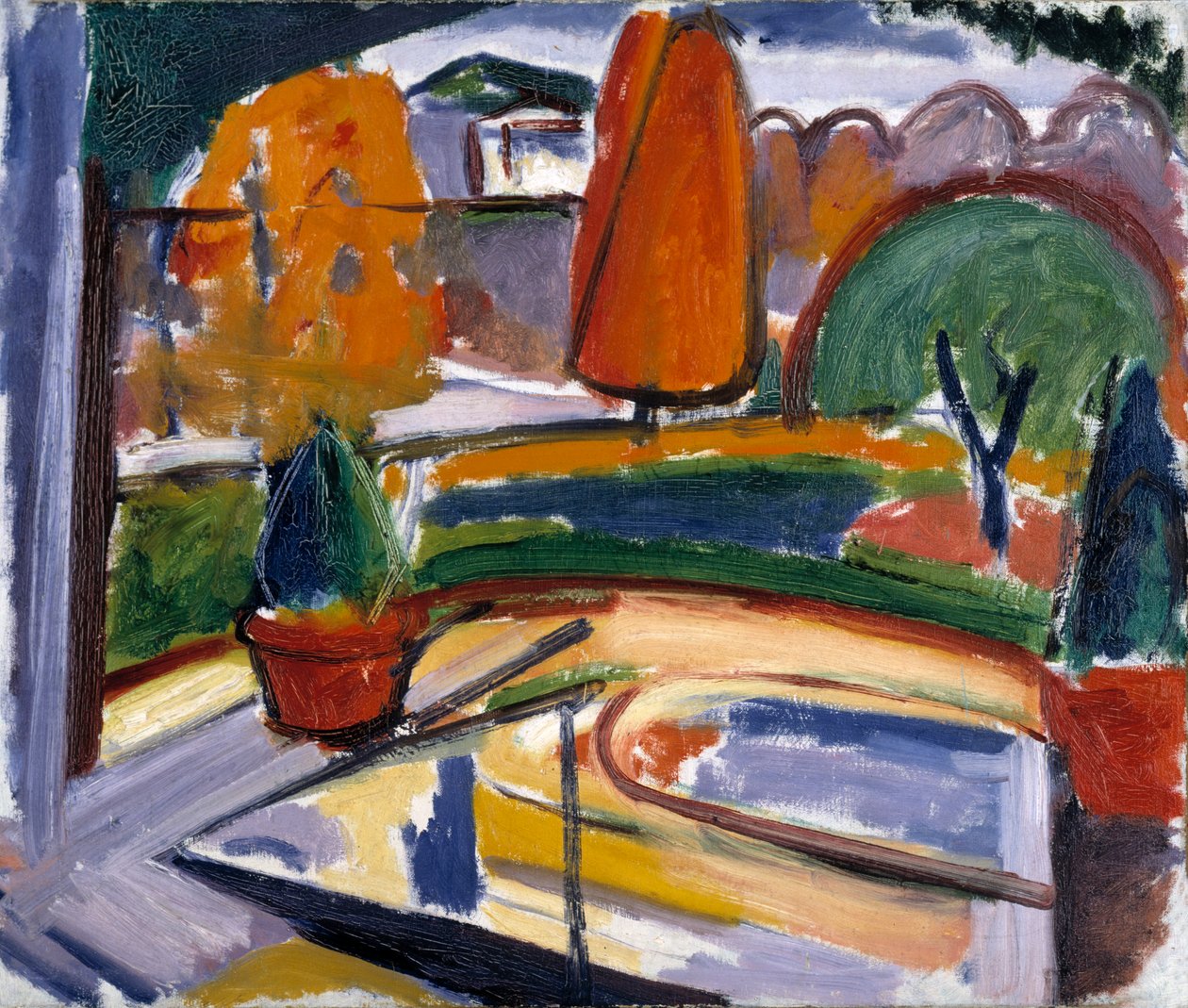 Maisema lampineen - Newman