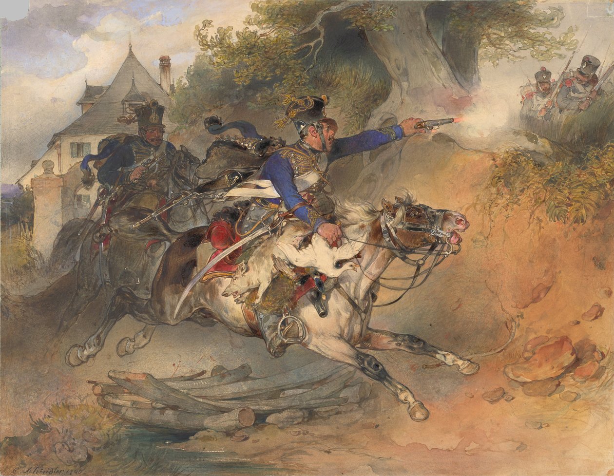 Ravinnonhakuhusaari, 1840 tekijältä Carl Schindler
