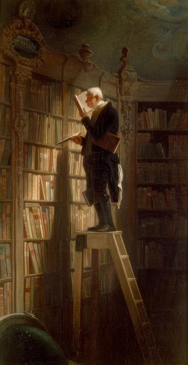 Kirjatoukka tekijältä Carl Spitzweg