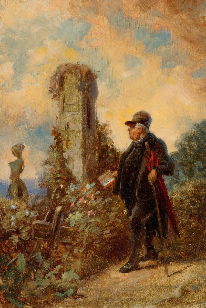Der Landpfarrer mit dem Brevier tekijältä Carl Spitzweg