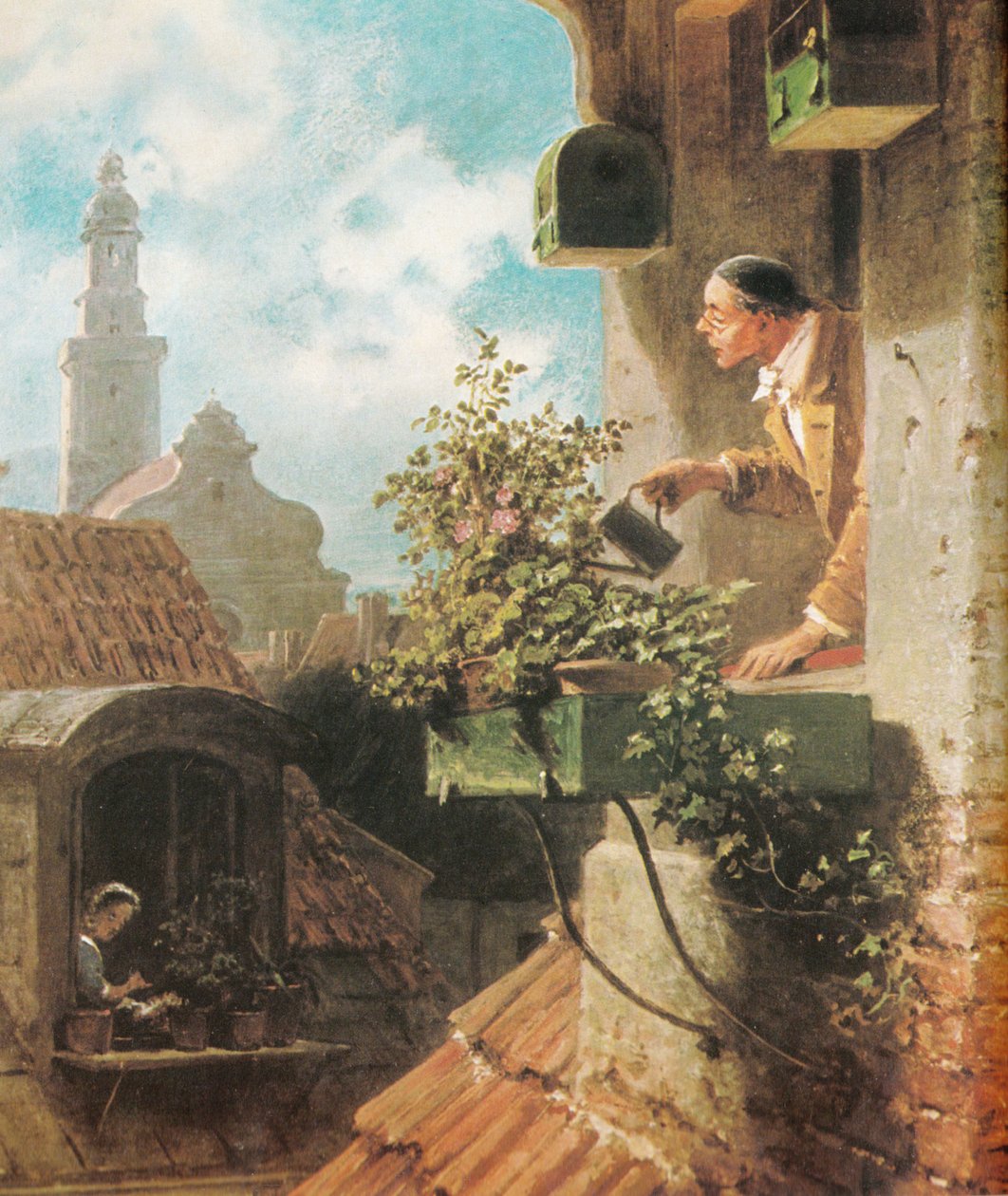 Die Dachstube tekijältä Carl Spitzweg