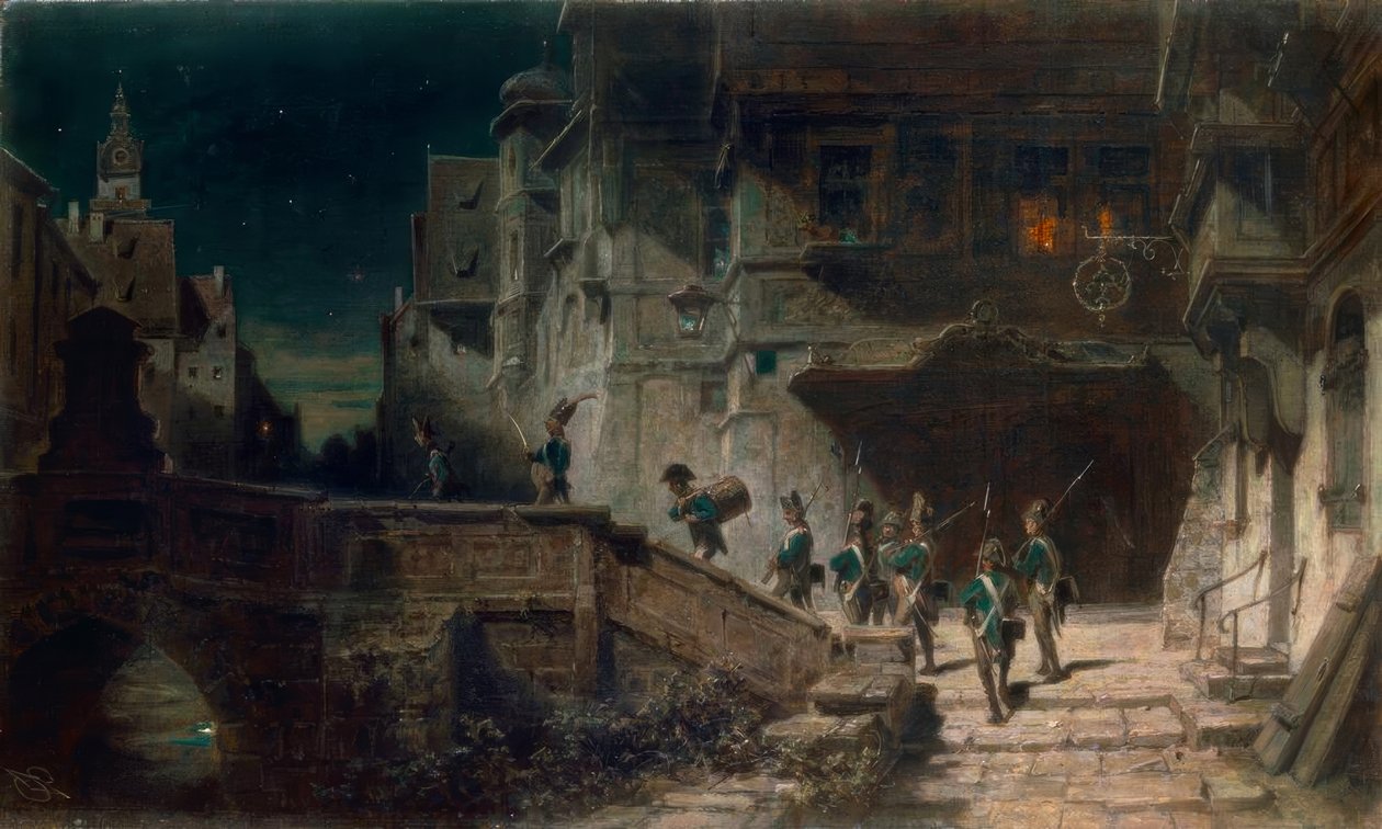Die Scharwache tekijältä Carl Spitzweg