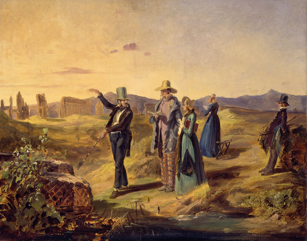 Englantilaiset Campagnassa, noin 1835. tekijältä Carl Spitzweg