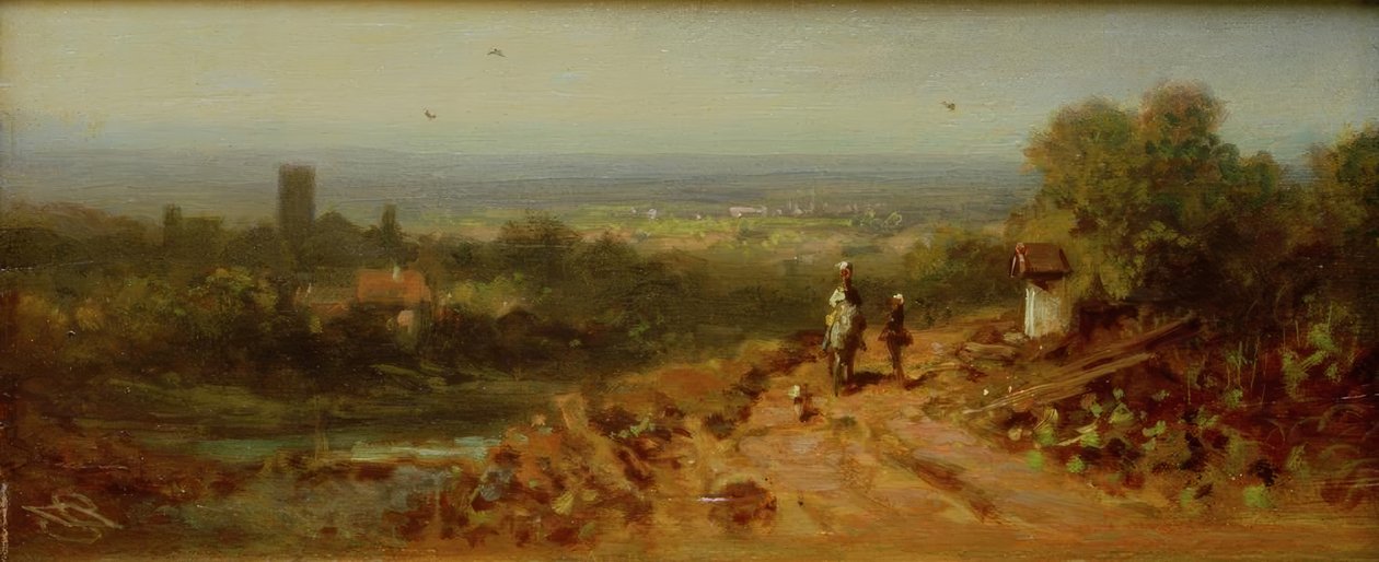 Landschaft mit Reiter tekijältä Carl Spitzweg