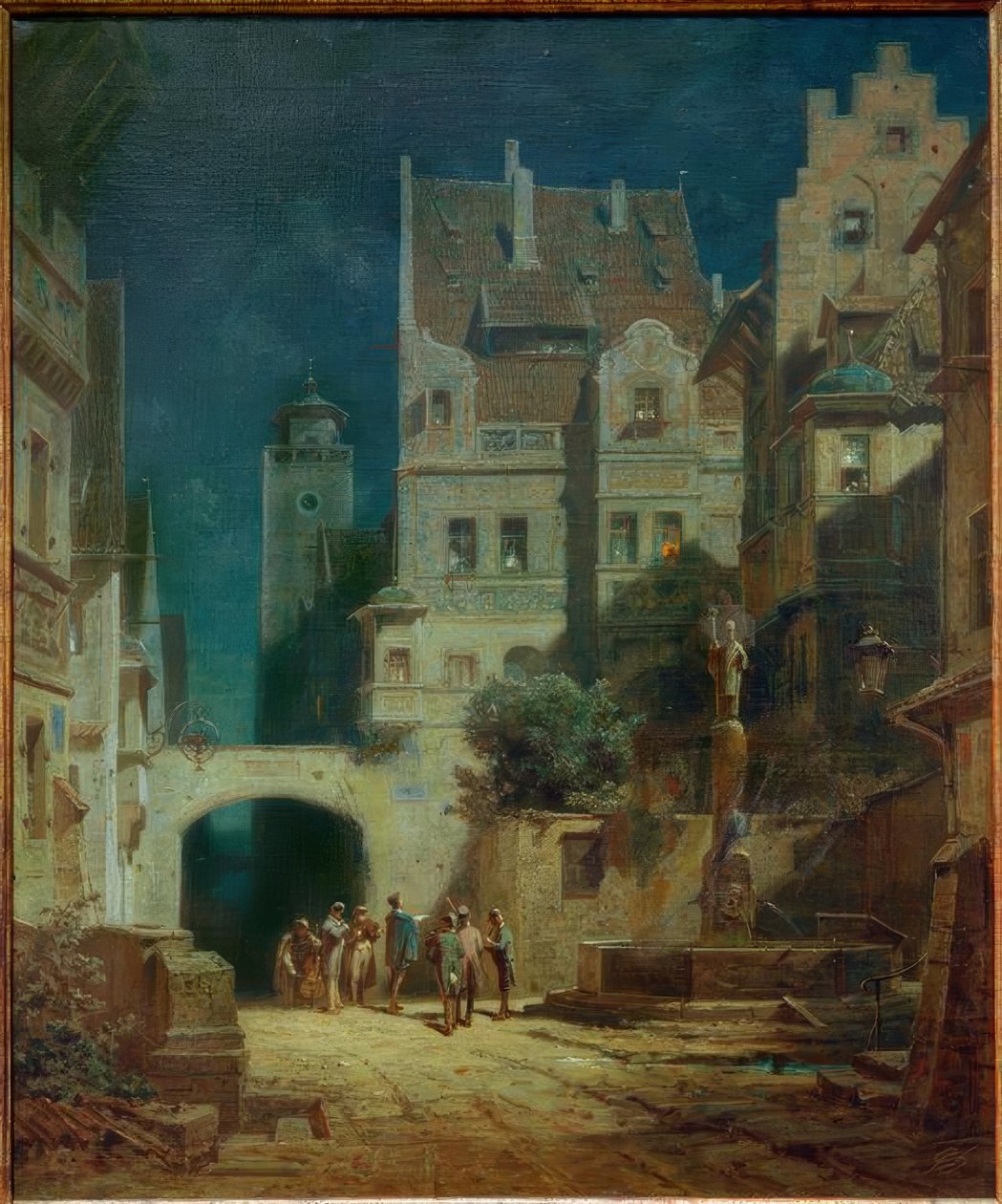 Serenade kuunvalossa tekijältä Carl Spitzweg