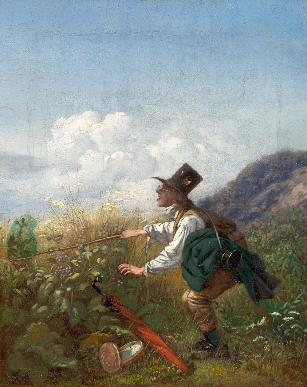 Perhossieppaaja Botanist, n. 1837. tekijältä Carl Spitzweg