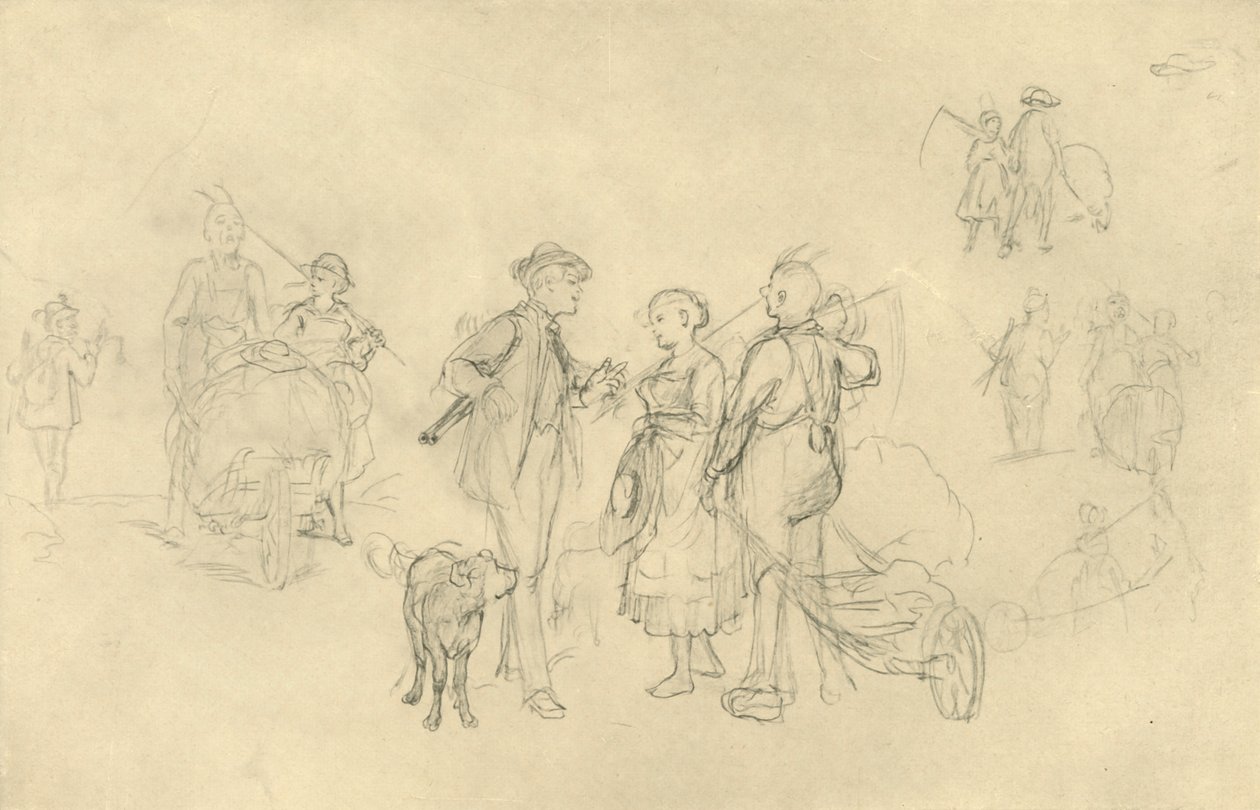 Verabredetes Rendezvous, 1800-luvun puoliväli, loppu, n. 1924. tekijältä Carl Spitzweg