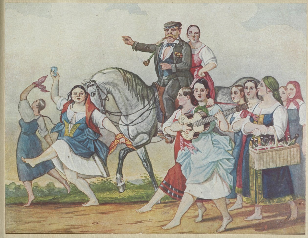 Vuokranantaja ja hänen haareminsa, 1830-1840. tekijältä Carl von Hampeln