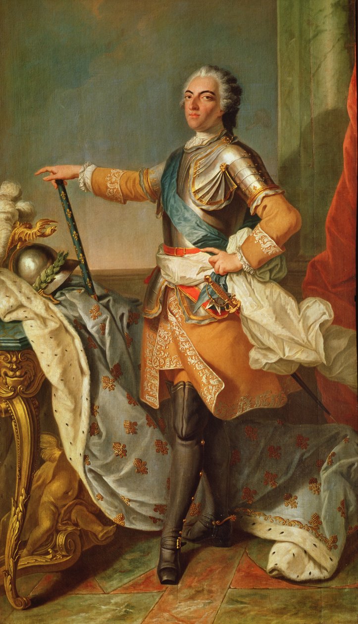 Muotokuva Ludvig XV:stä (1710-1774), Ranskan ja Navarran kuningas (1715-1774). tekijältä Carle van Loo