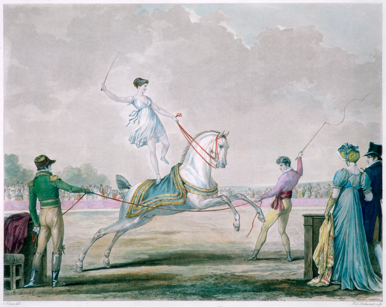 Sirkushevosen harjoitukset, c1818-1836 tekijältä Carle Vernet