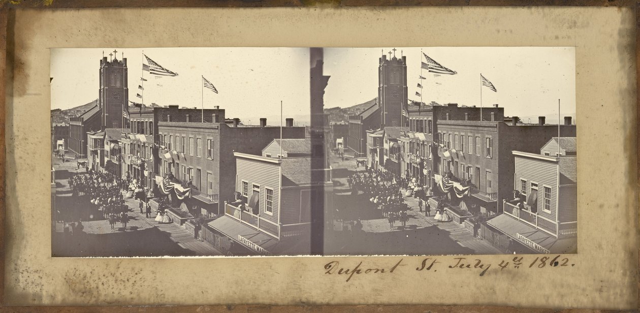 (Dupont Street, 4. heinäkuuta 1862) tekijältä Carleton E. Watkins