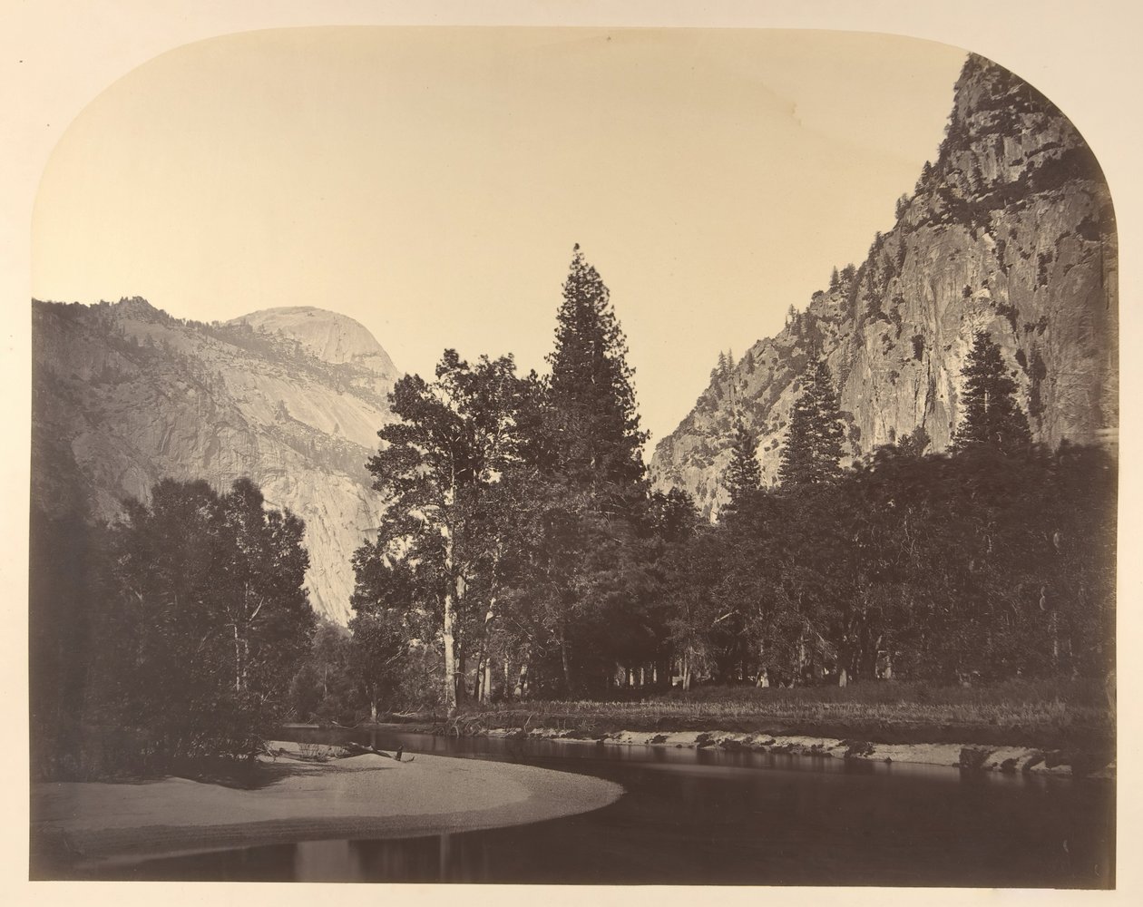 Camp Grove, lähellä Sentineliä, 1861, Yosemite. tekijältä Carleton Emmons Watkins