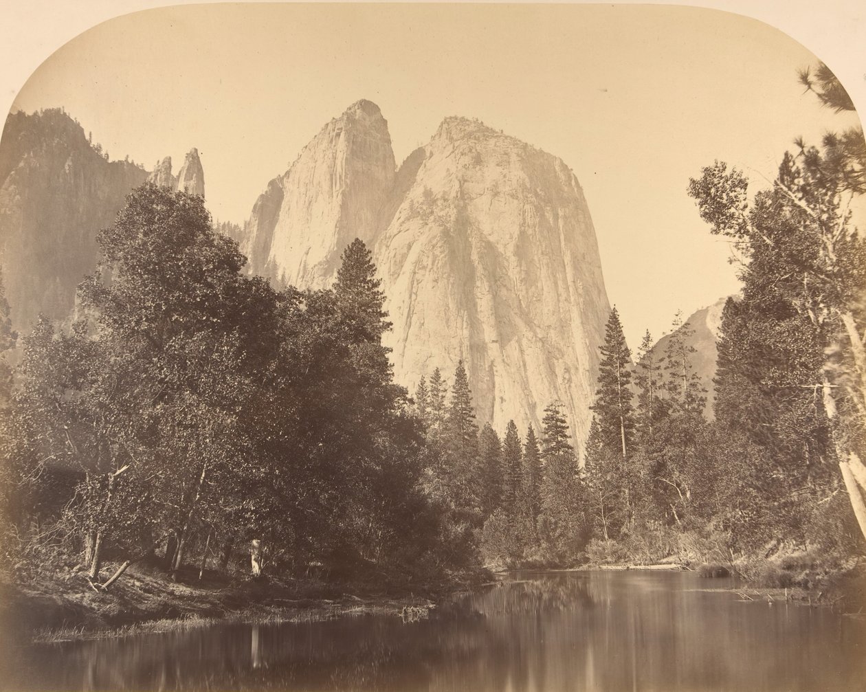 Cathedral Rock, River View, 1861. tekijältä Carleton Emmons Watkins