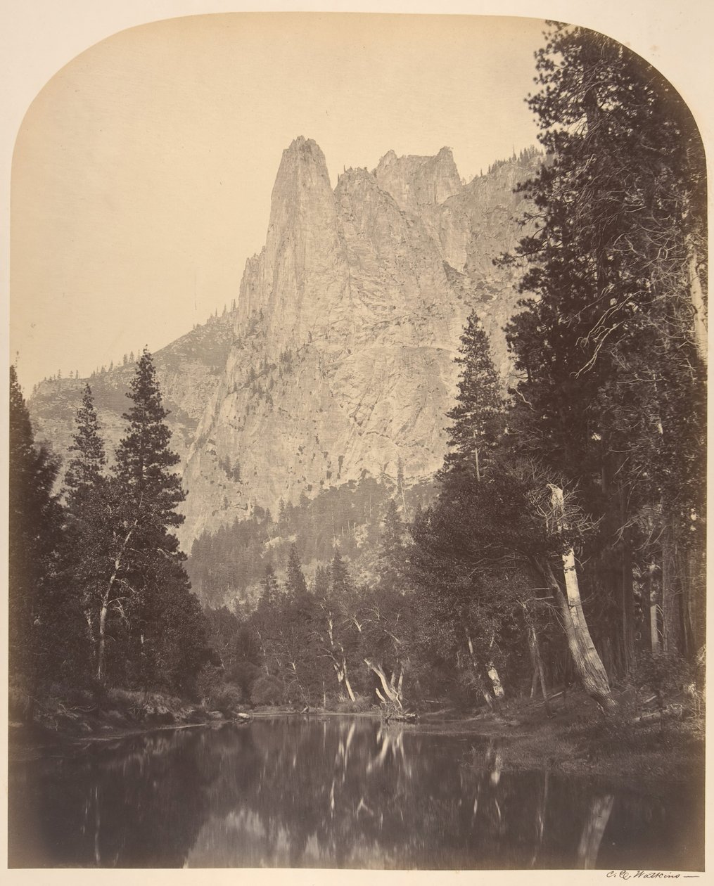 River View, Sentinel, 3270 jalkaa, 1861. tekijältä Carleton Emmons Watkins