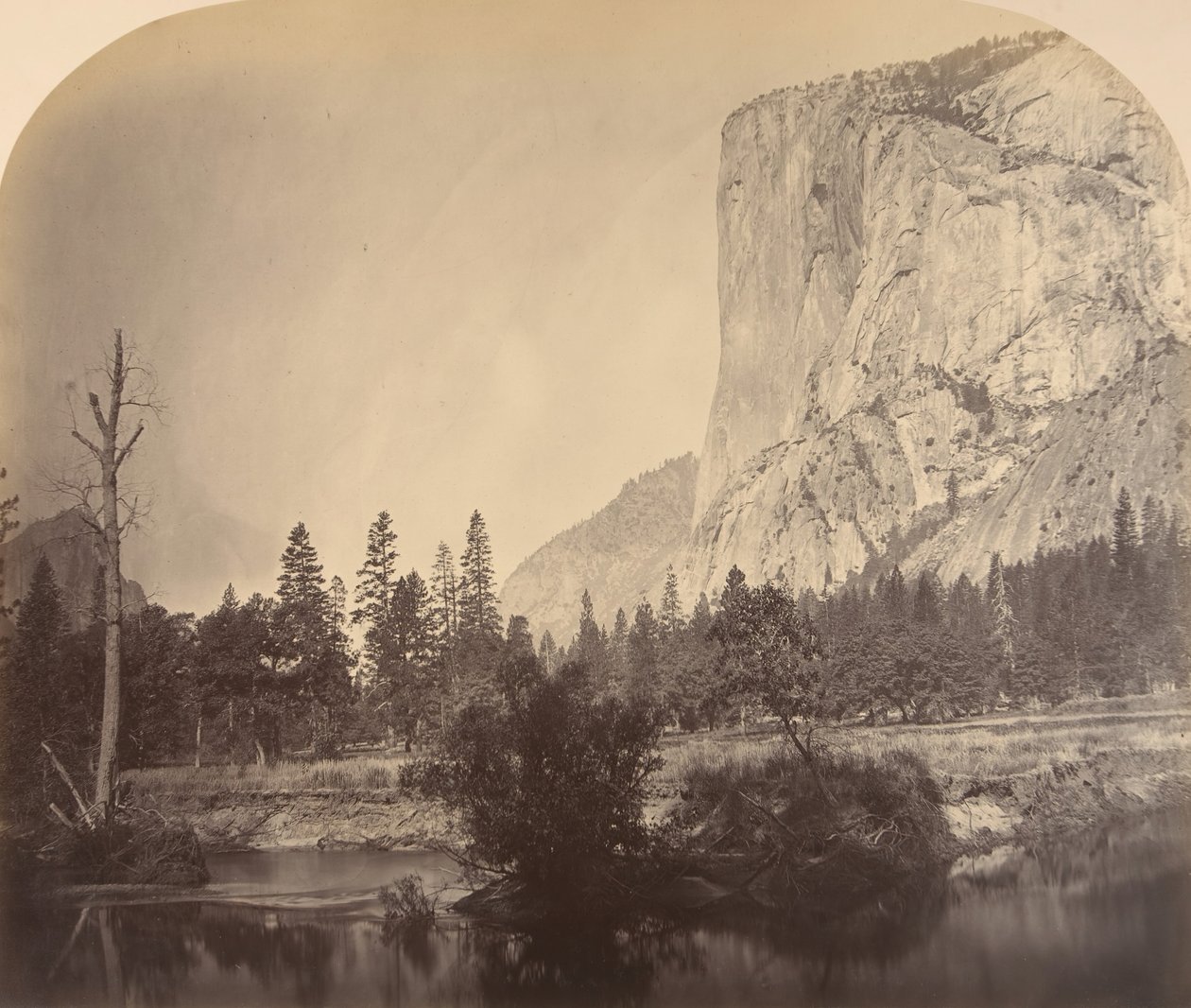 Tutucanula, El Capitan, 4000 jalkaa, 1861. tekijältä Carleton Emmons Watkins