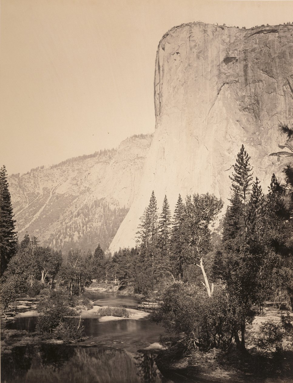 El Capitan (3600 ft.) Yosemite tekijältä Carleton Watkins