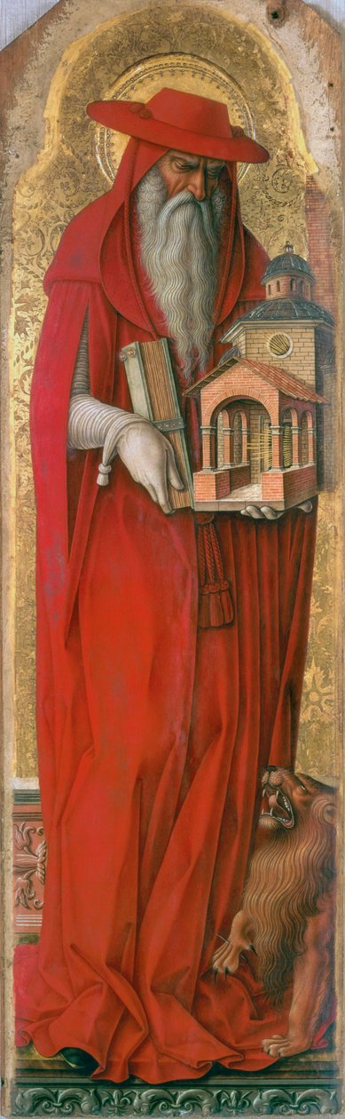 St. Jerome, n. 1476 (tempera paneelissa) tekijältä Carlo Crivelli