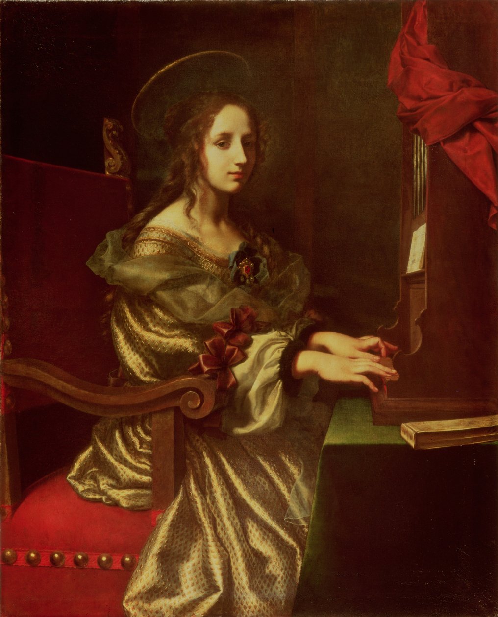 St. Cecilia (muusikoiden suojelija) tekijältä Carlo Dolci