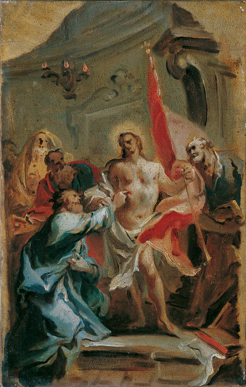 aKristus ja epäilevä Tuomas tekijältä Carlo Carlone