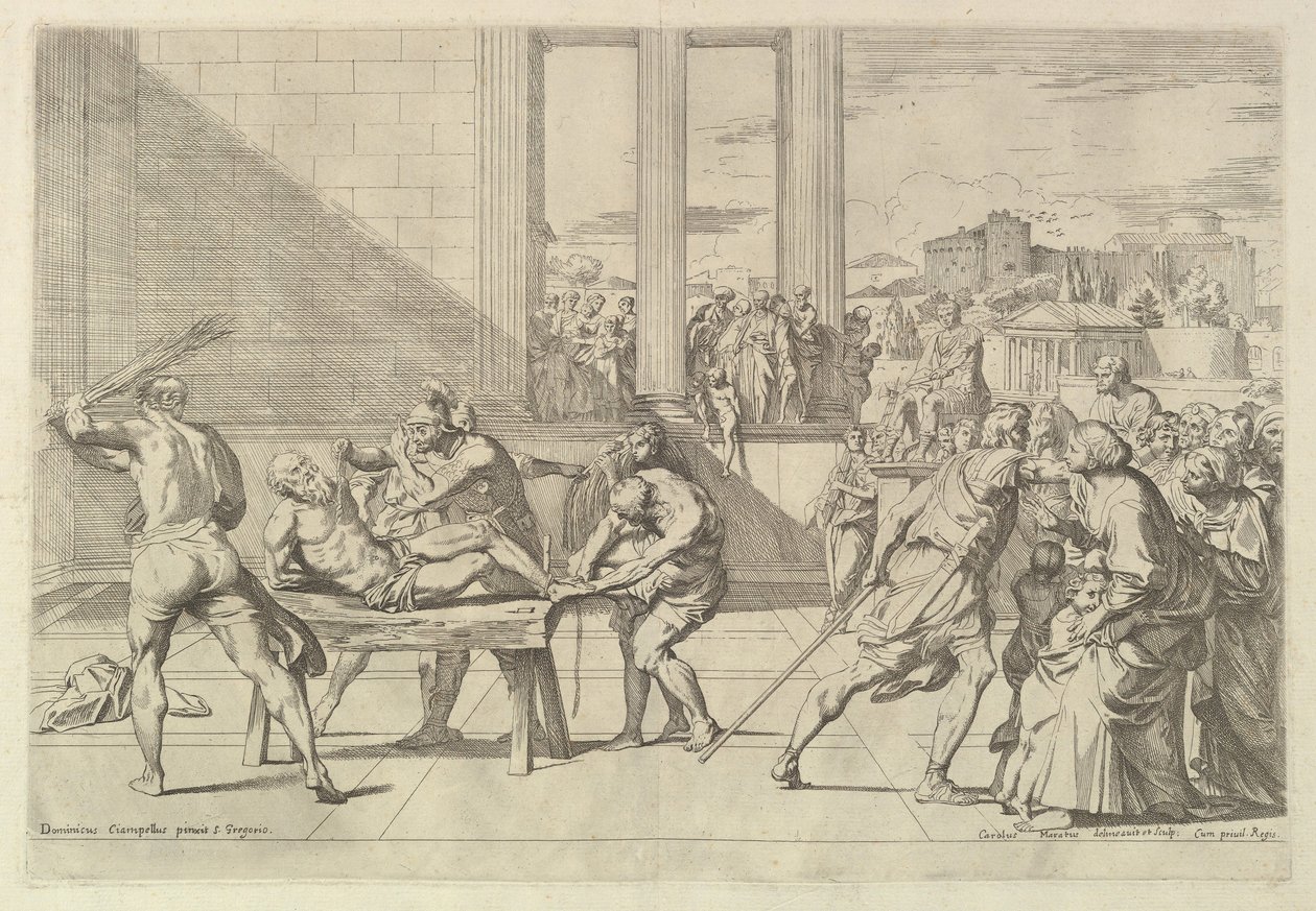 Pyhän Andreaksen marttyyrikuolema. tekijältä Carlo Maratta or Maratti