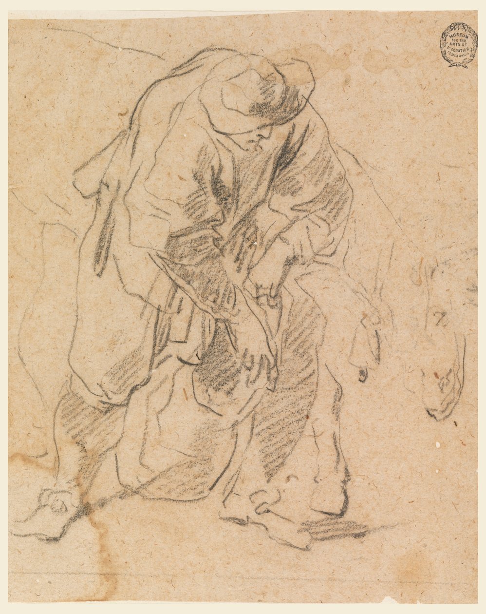 Piirros, Talonpoika laukun kanssa, 1728-78 tekijältä Carlo Marchionni