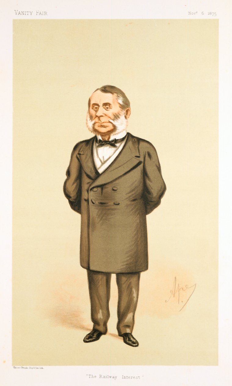 Rautatien intressit, 1875 tekijältä Carlo Pellegrini