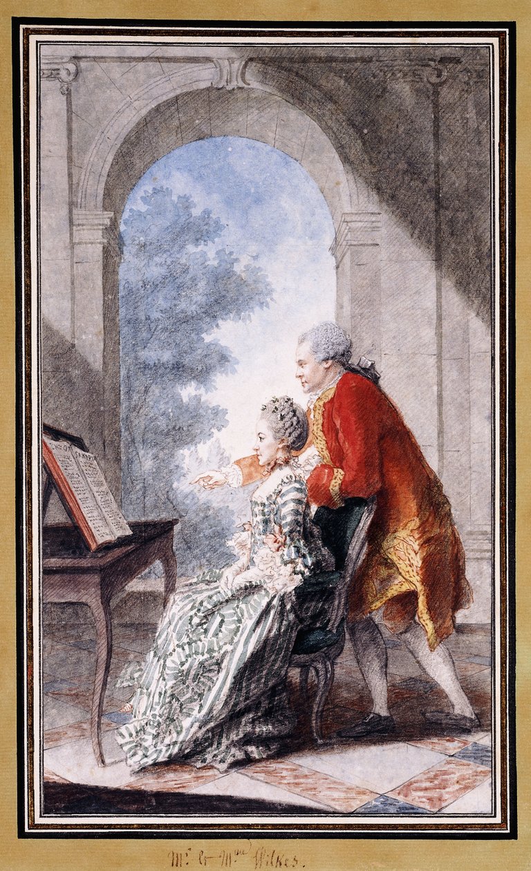 John Wilkes ja neiti Gertrude Carmontelle, tekijältä Carmontelle