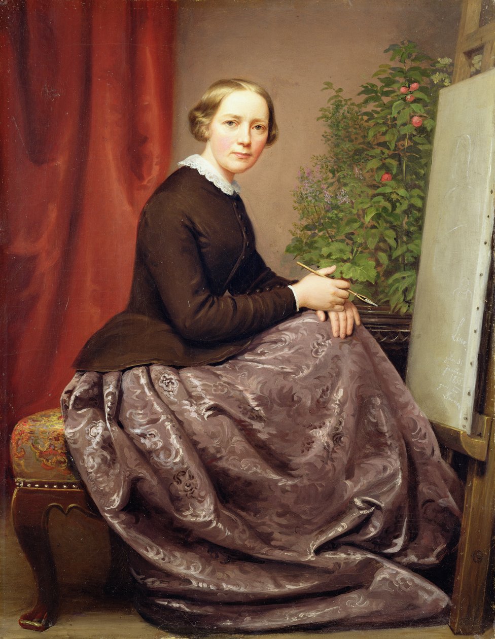 Omakuva, 1855 tekijältä Caroline von der Embde