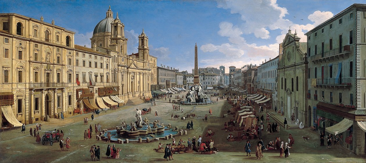 Piazza Navona, Rooma tekijältä Gaspar van Wittel