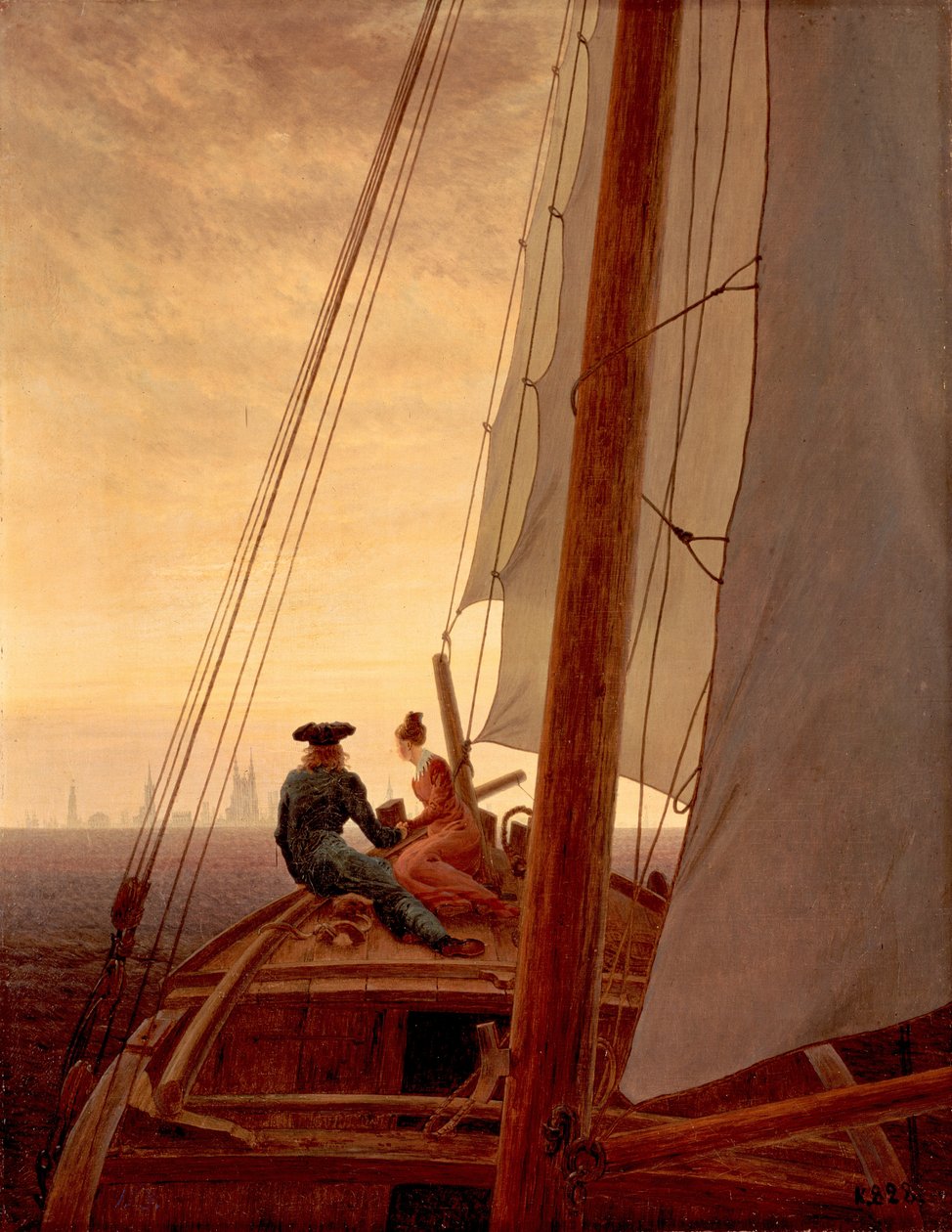 Auf dem Segler tekijältä Caspar David Friedrich