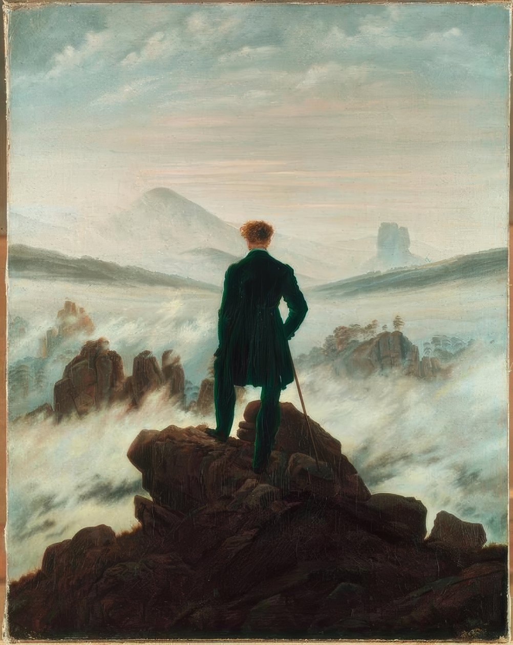 Der Wanderer uber dem Nebelmeer tekijältä Caspar David Friedrich