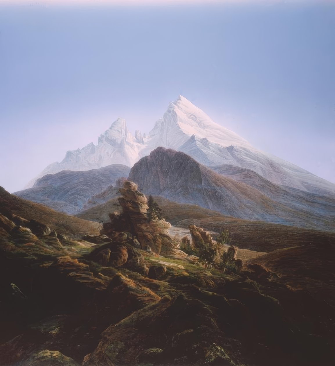 Der Watzmann tekijältä Caspar David Friedrich
