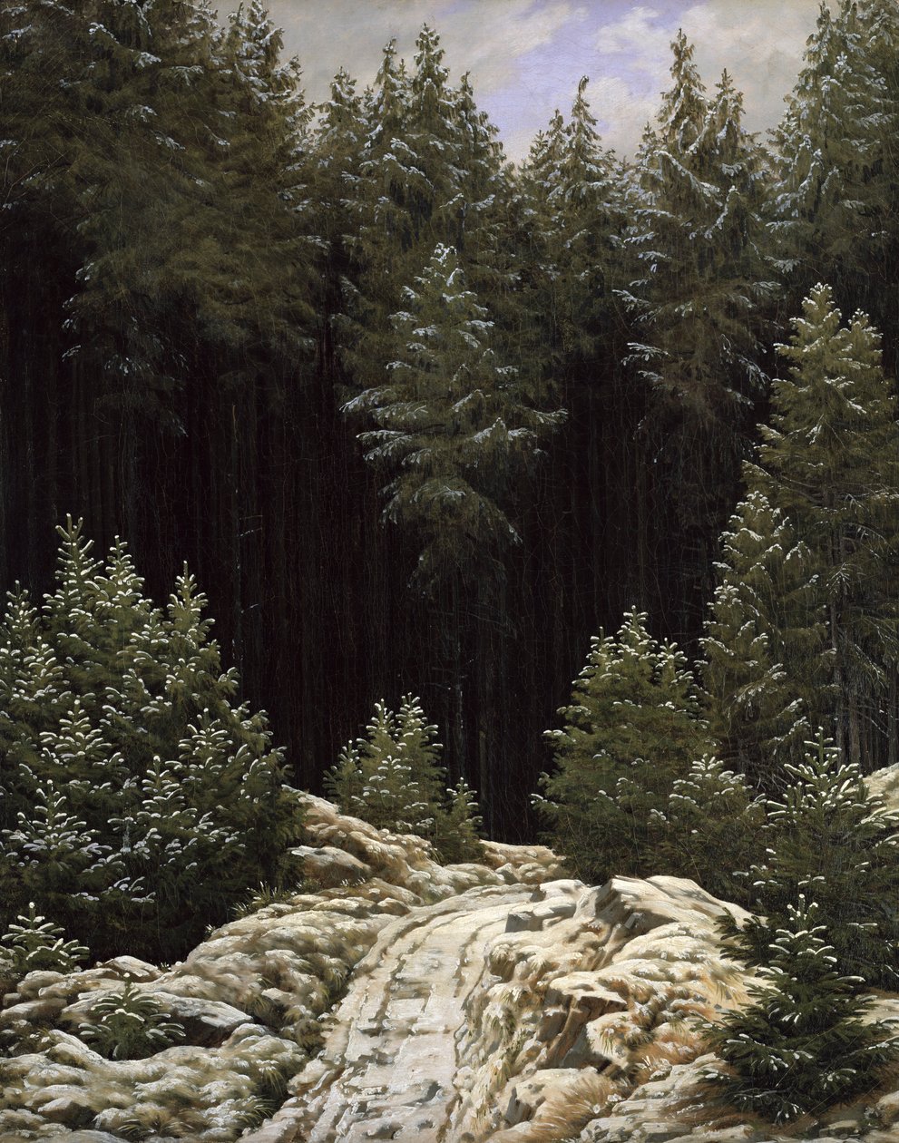 Early Snow, noin 1828 tekijältä Caspar David Friedrich