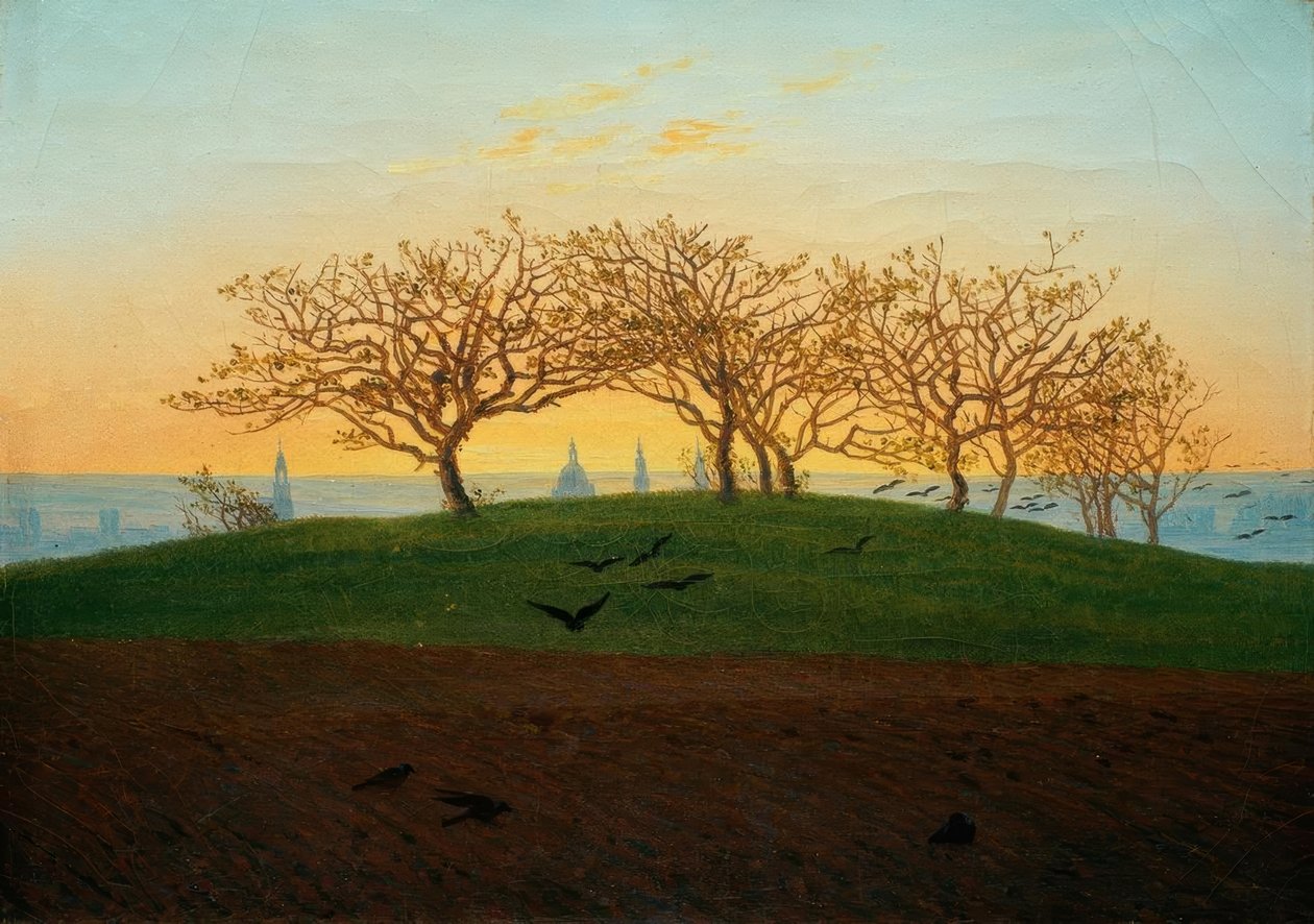 Hygel mit Bruchacker Dresdenissä tekijältä Caspar David Friedrich