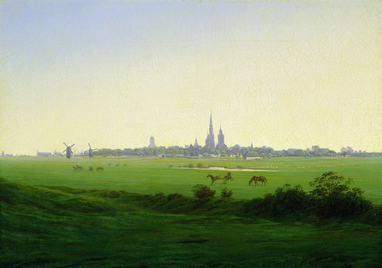 Niityt lähellä Greifswaldia tekijältä Caspar David Friedrich