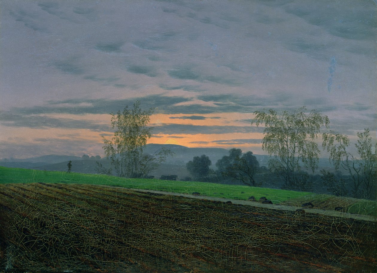 Kynnetty pelto, noin 1830 tekijältä Caspar David Friedrich